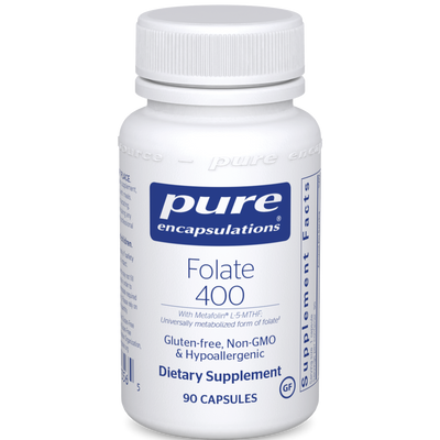 Folate 400 mcg 90 vcaps Curated Wellness