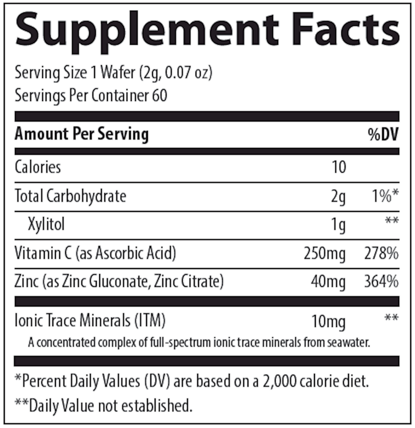 Zinc + Vitamin C Chews 60 wafers Curated Wellness