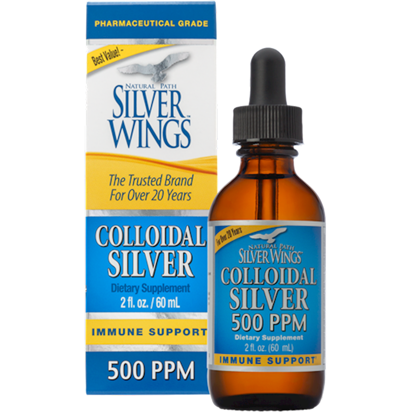 Colloidal Silver 500PPM  Dropper Curated Wellness