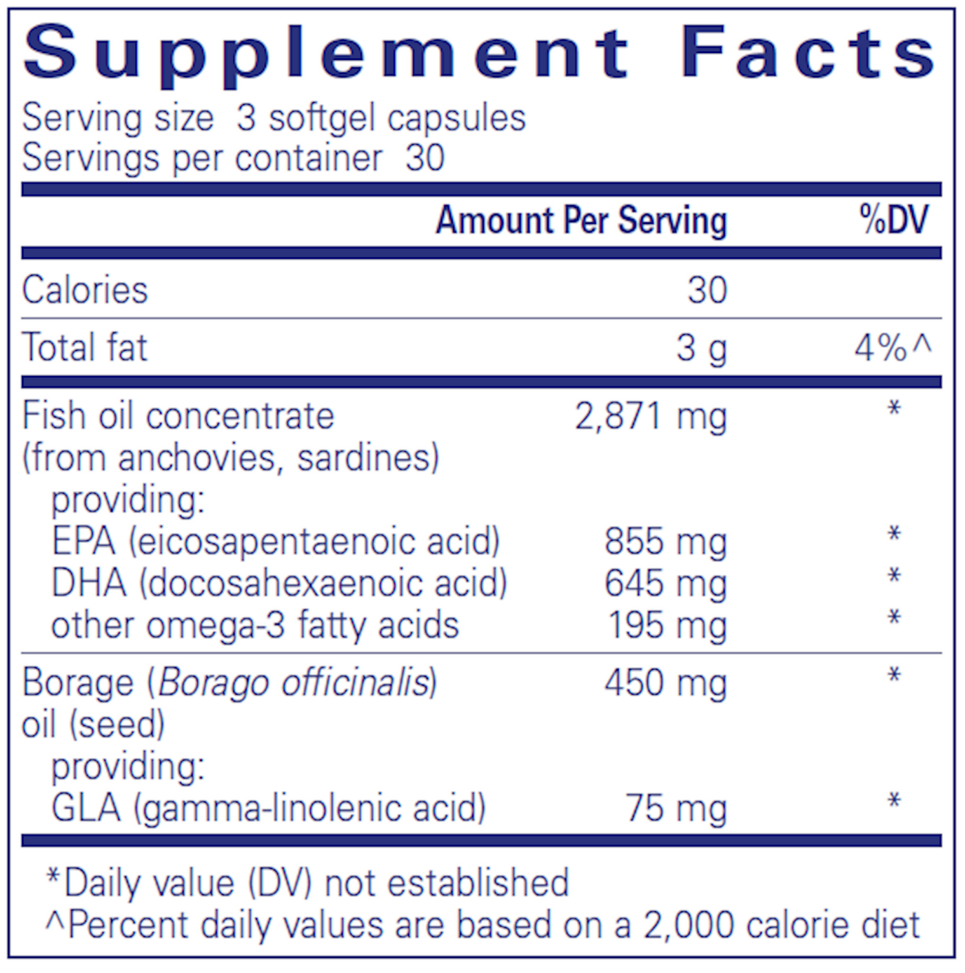 VisionPro EPA/DHA/GLA 90 caps Curated Wellness