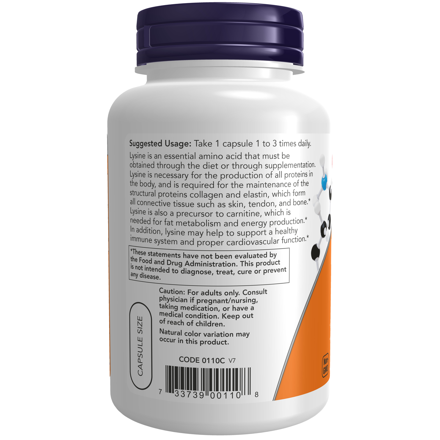 L-Lysine 500 mg  Curated Wellness