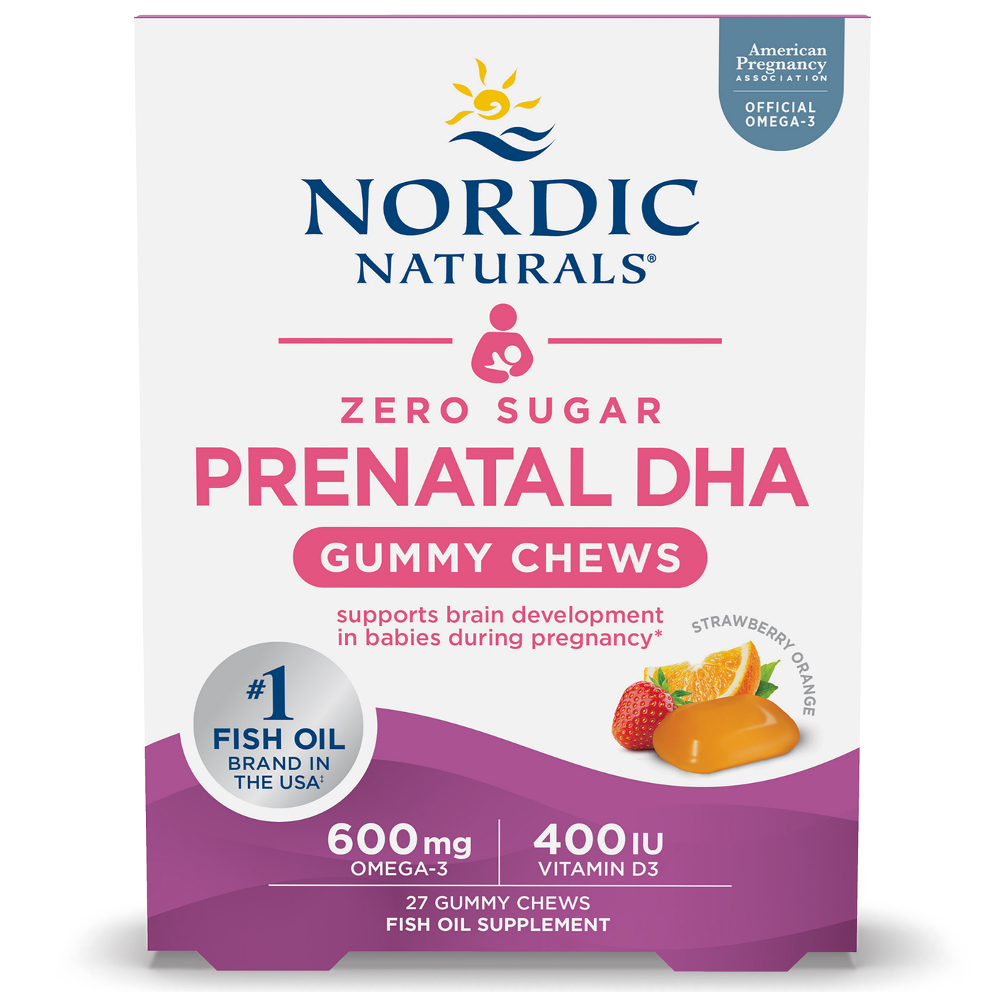 Zero Sugar Prenatal DHA Gummy 27 ct Curated Wellness