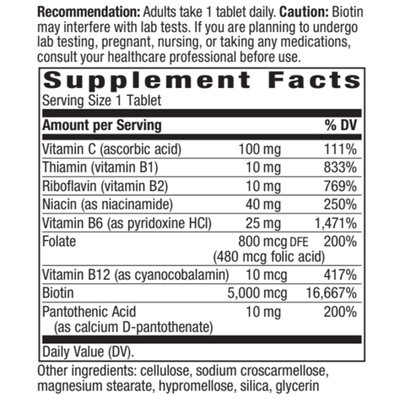 Biotin Forte 5 mg without Zinc  Curated Wellness