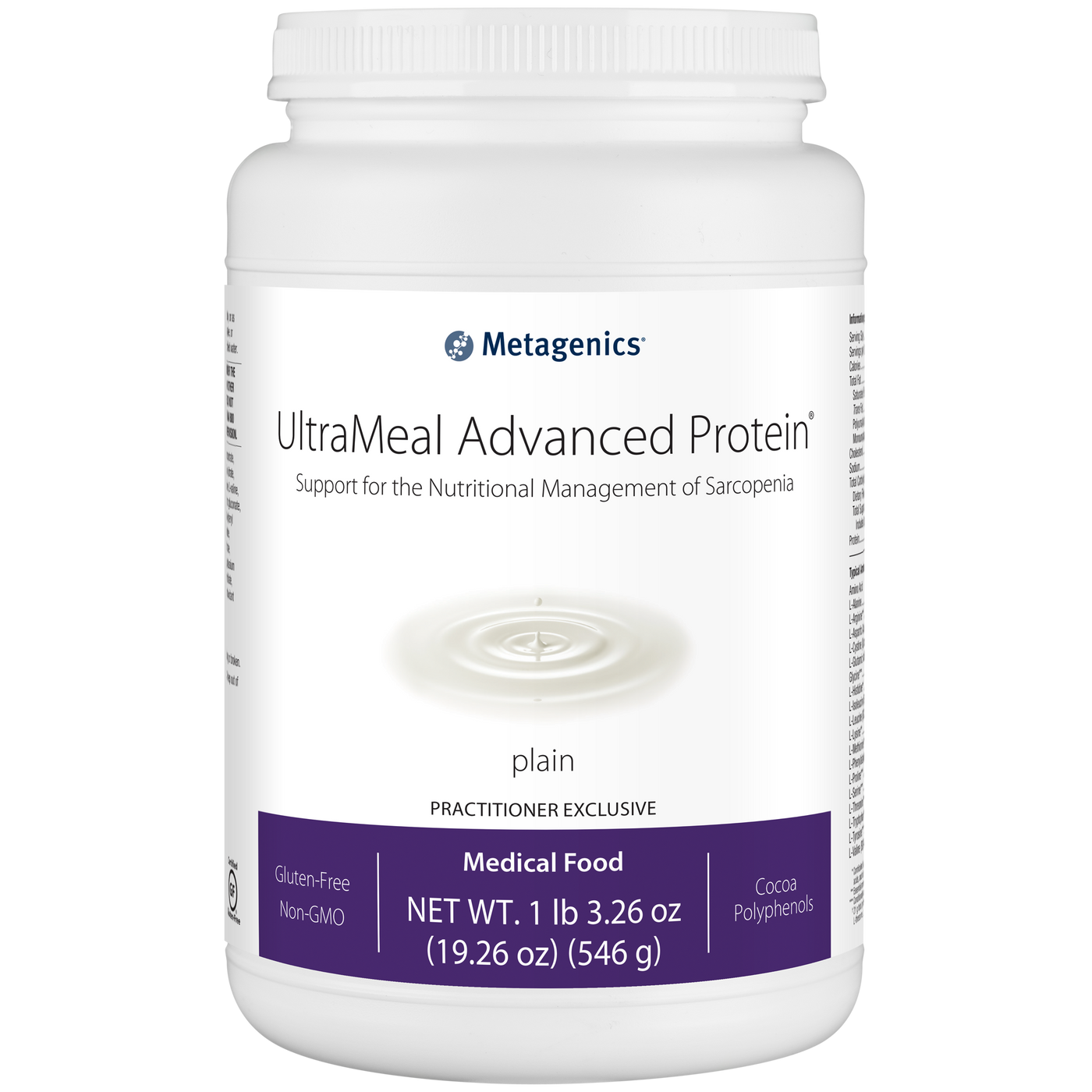 UltraMeal Adv Protein Plain 546 g Curated Wellness