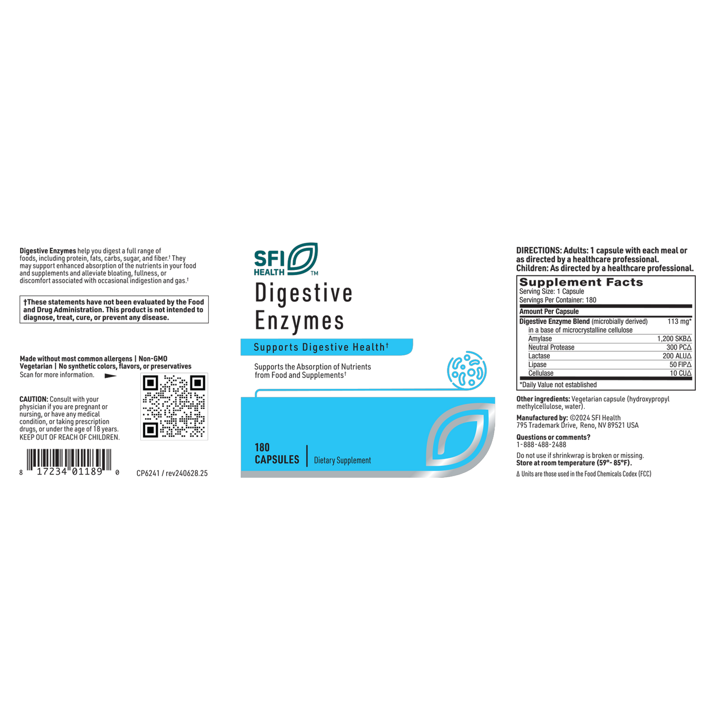 Digestive Enzymes 180 caps Curated Wellness