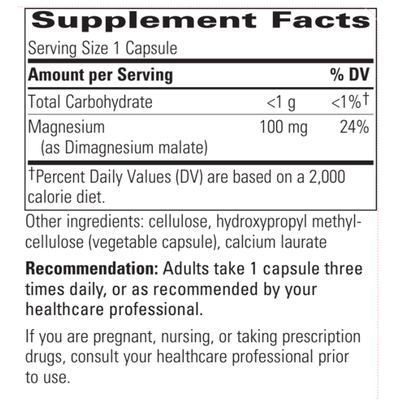 Magnesium Malate 100 mg  Curated Wellness