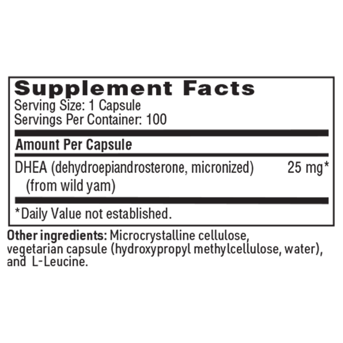 DHEA 100 caps Curated Wellness