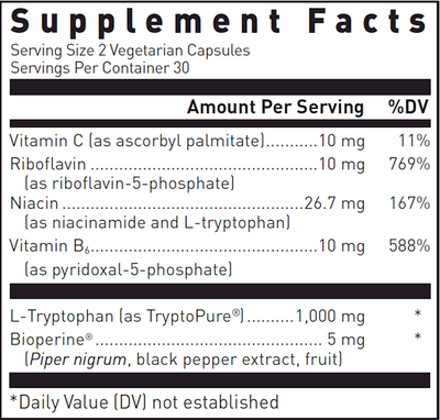 L-Tryptophan 60 vcaps Curated Wellness