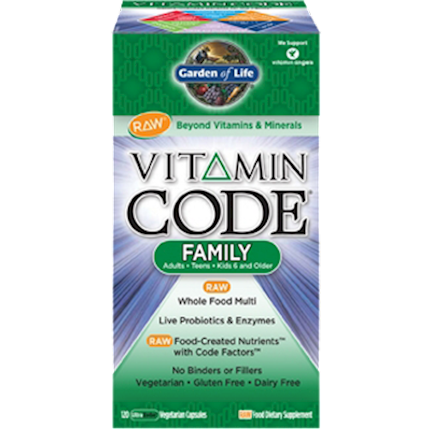 Vitamin Code Family Multi 120 vcaps Curated Wellness