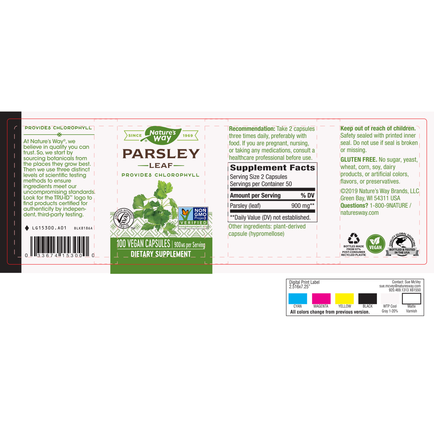 Parsley Leaf 900 mg  Curated Wellness