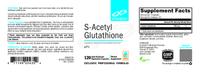 S-Acetyl Glutathione 120 Capsules Curated Wellness