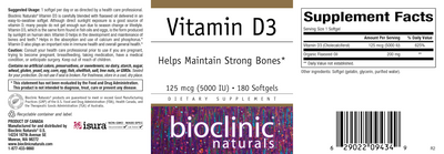 Vitamin D3 125 mcg  Curated Wellness