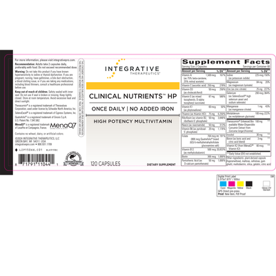 Clinical Nutrients HP 120c Curated Wellness