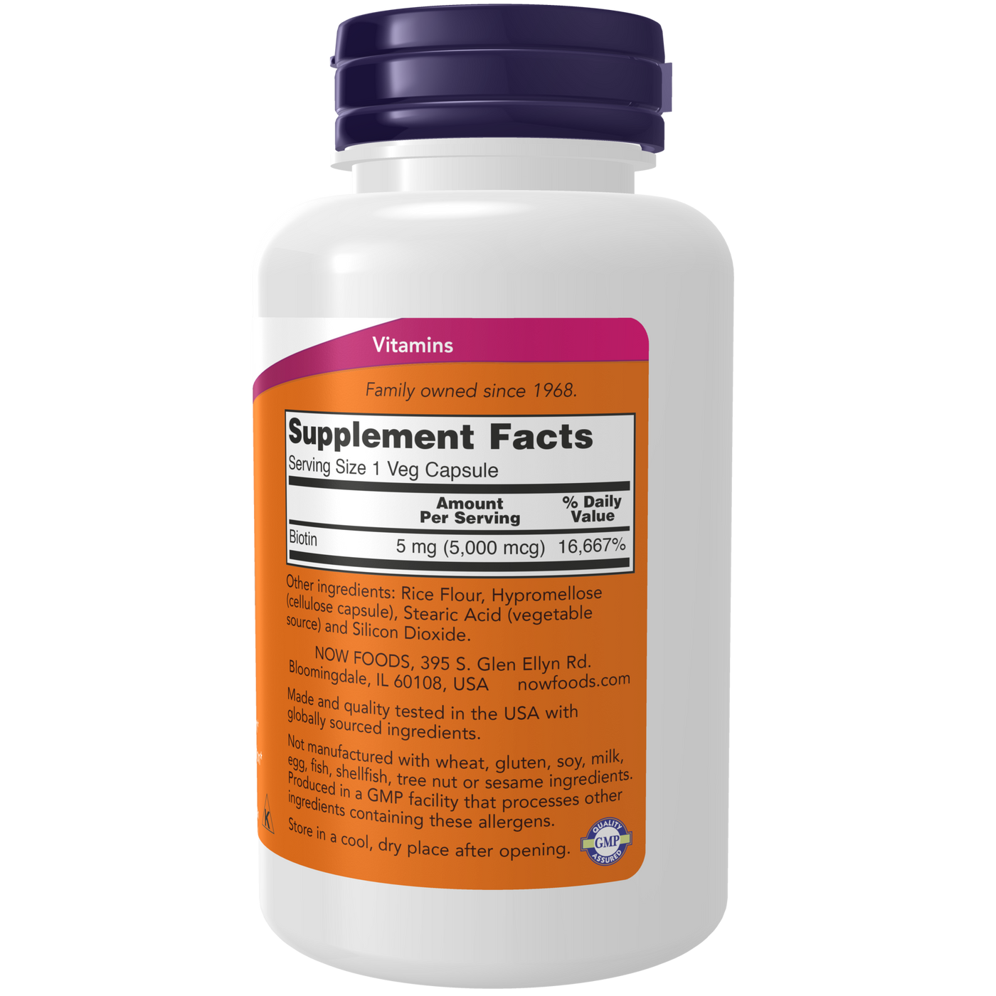 Biotin 5,000 mcg 120 vcaps Curated Wellness