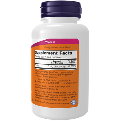 Biotin 5,000 mcg 120 vcaps Curated Wellness