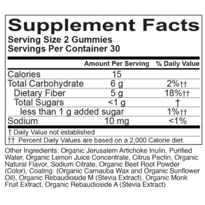 Organic Fiber Gummies, Strawberry 60ct Curated Wellness