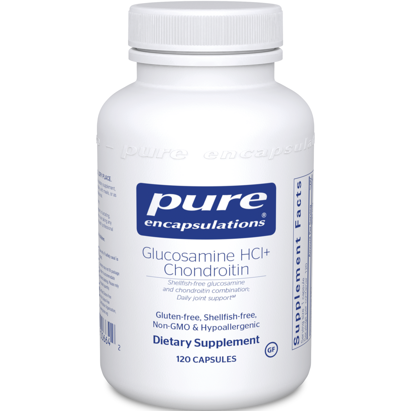 Glucosamine HCl Chondroitin 120 vcaps Curated Wellness