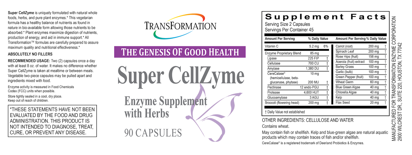 Super CellZyme 90 caps Curated Wellness