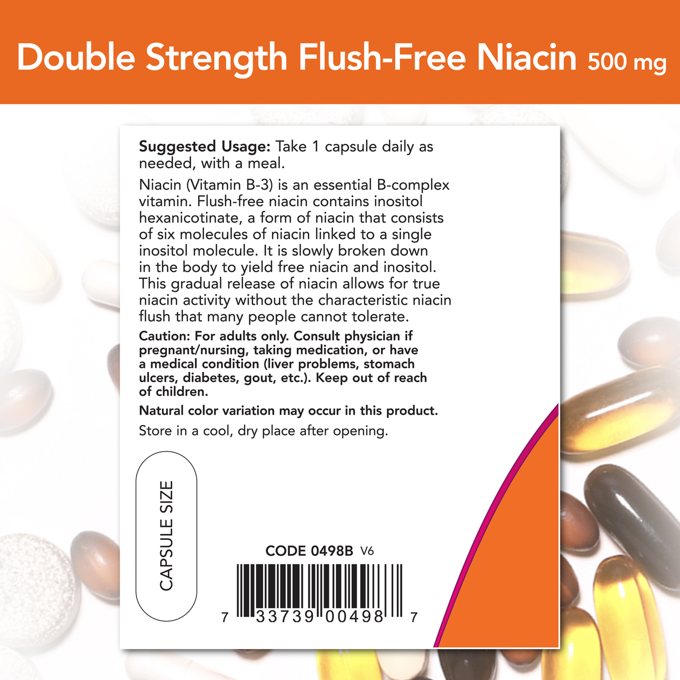 Flush Free Niacin 500 mg  Curated Wellness