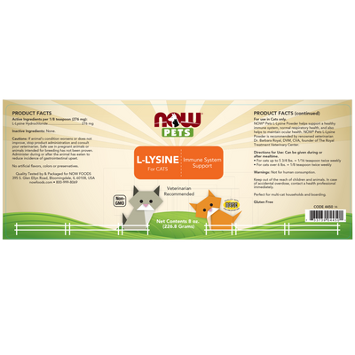 Pets L-Lysine Powder (Cats)  Curated Wellness