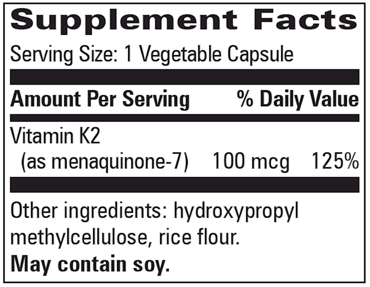 Vitamin K2 30 vcaps Curated Wellness