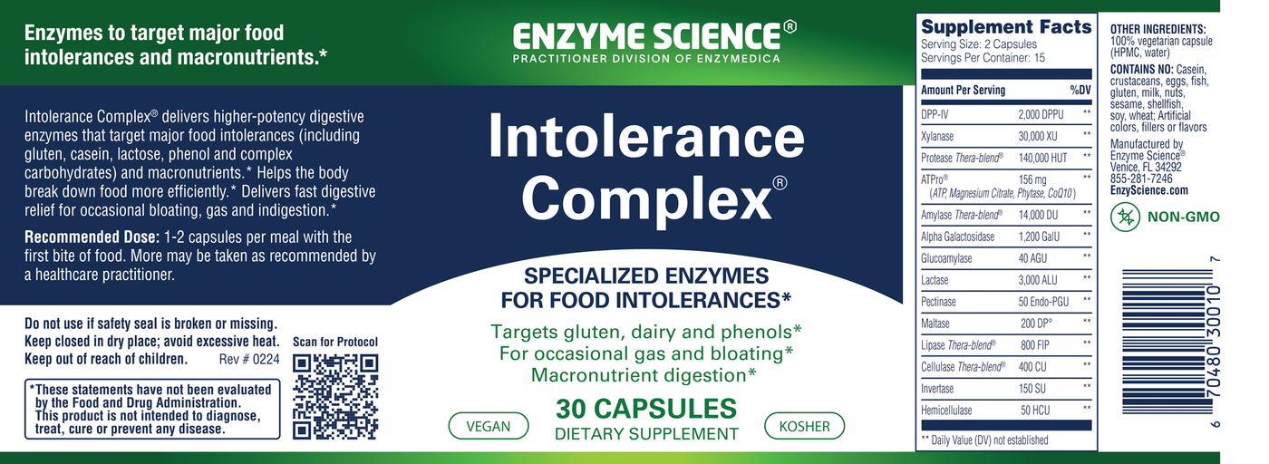 Intolerance Complex 30 Capsules Curated Wellness