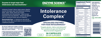 Intolerance Complex 30 Capsules Curated Wellness