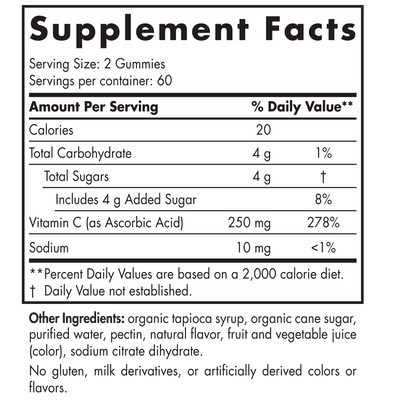 Vitamin C Gummies 250mg  Curated Wellness