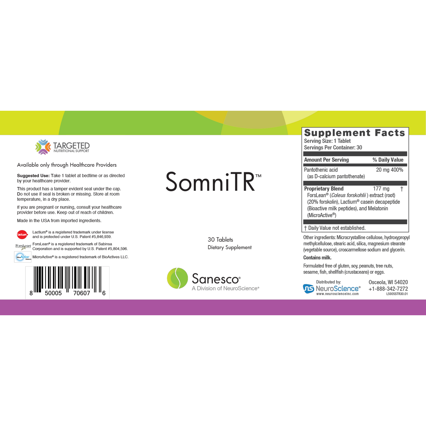 Somni-TR 30 tablets Curated Wellness