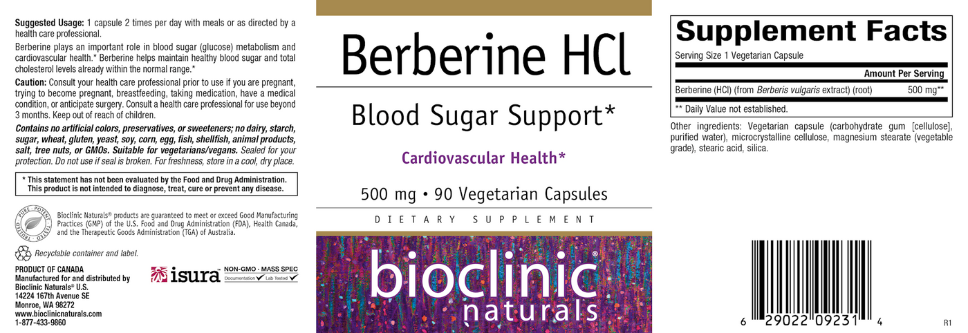 Berberine HCL  Curated Wellness