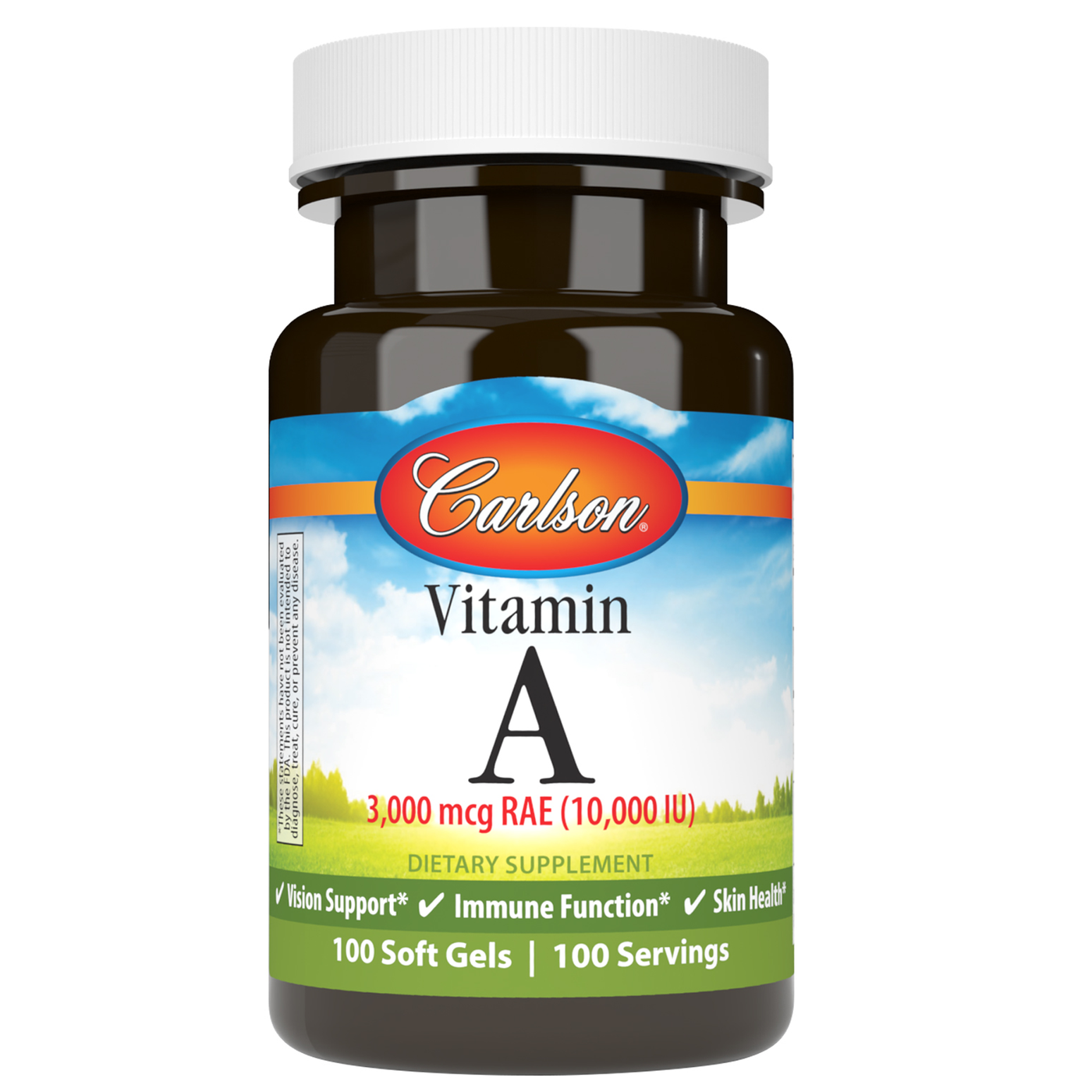 Vitamin A 10000 IU 100 gels Curated Wellness