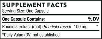 Rhodiola 60 vegcaps Curated Wellness