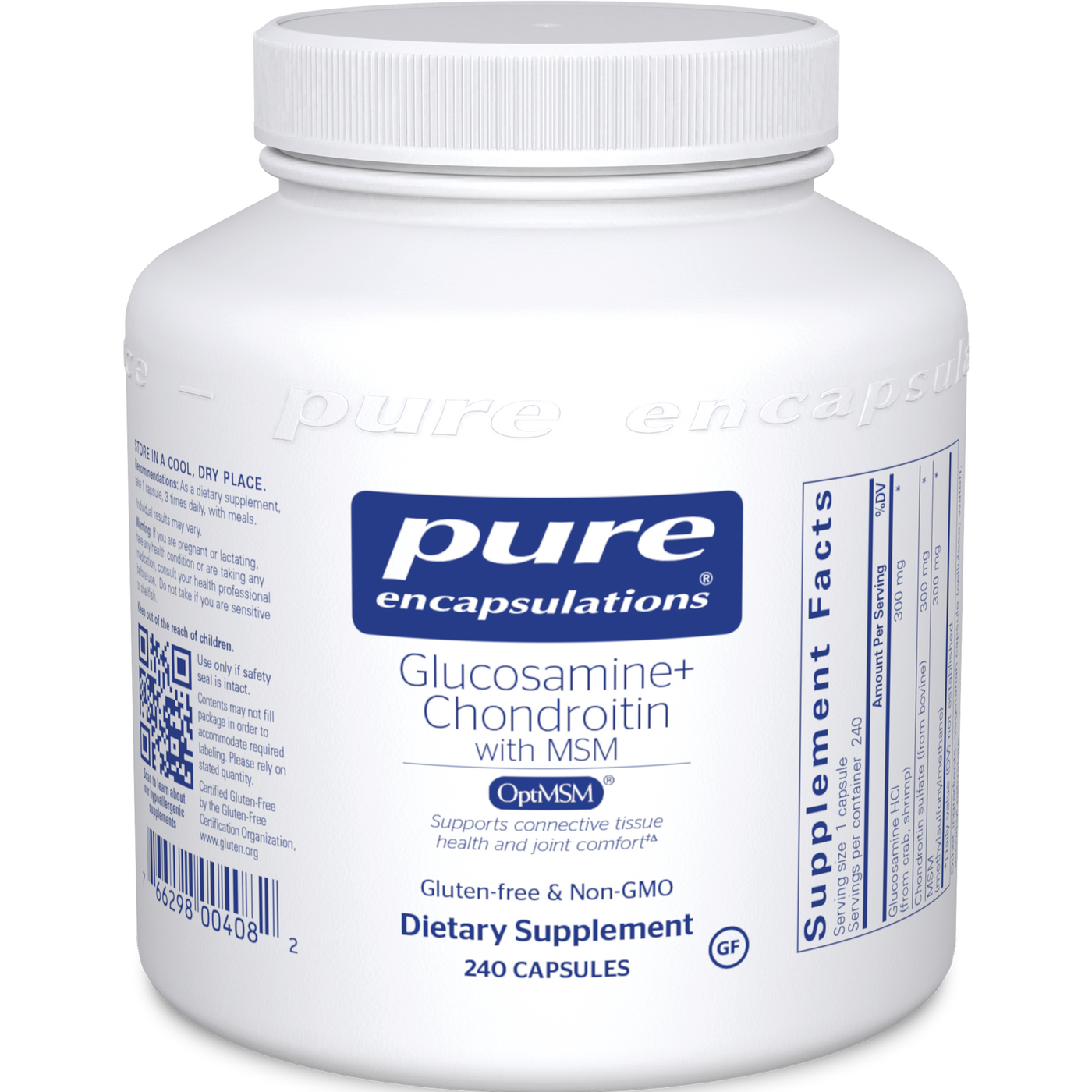 Glucosamine Chondroitin w/ MSM 240 vcaps Curated Wellness