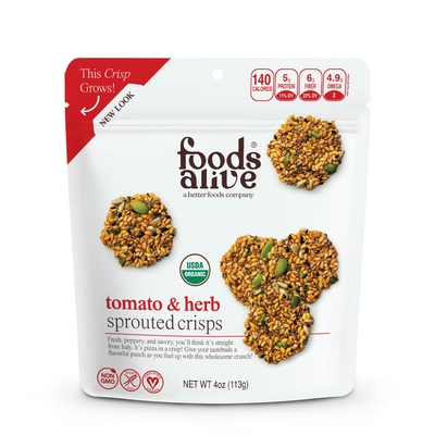 Tomato & Herb Sprouted Crisps  Curated Wellness