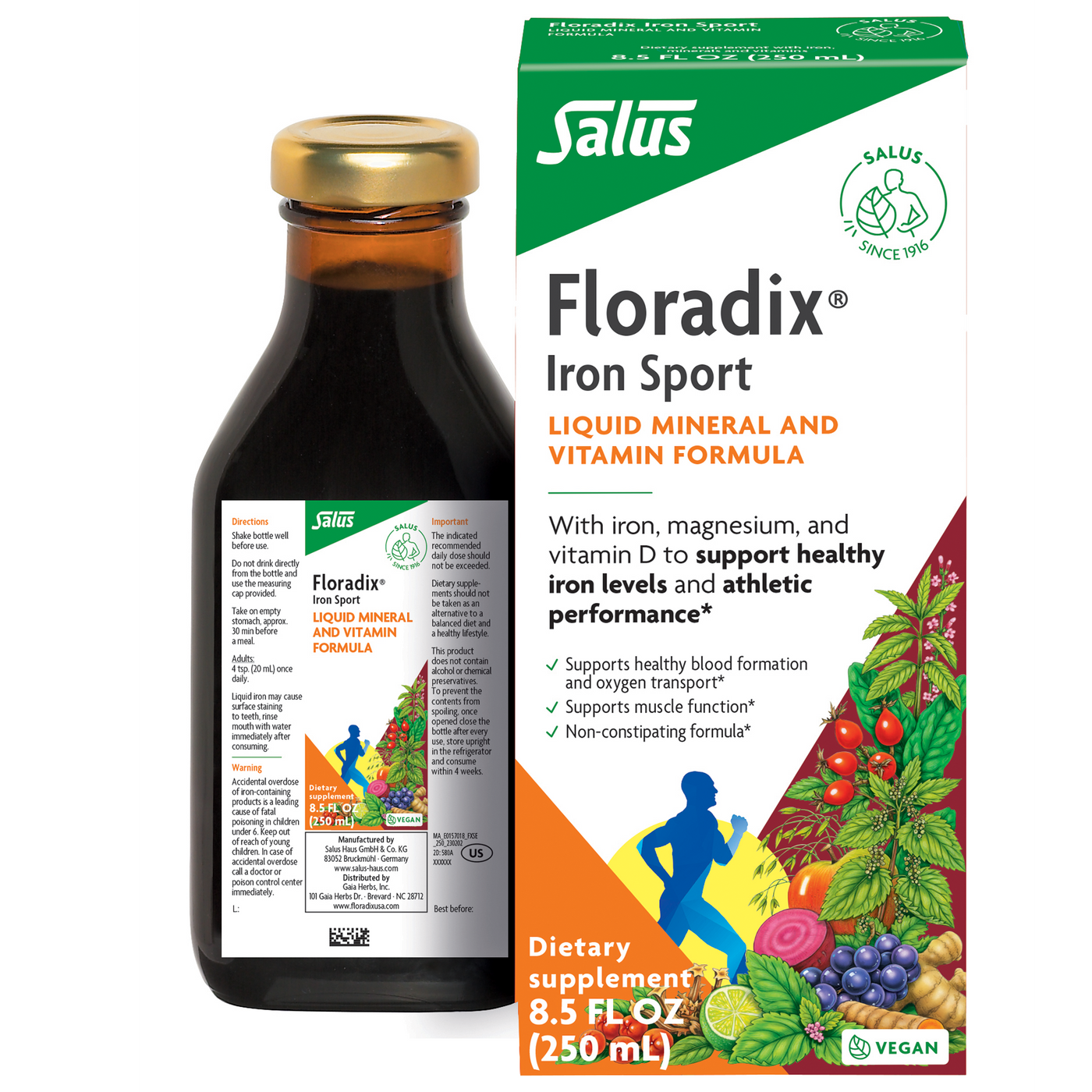 Floradix Iron Sport Liquid 8.5 fl oz Curated Wellness