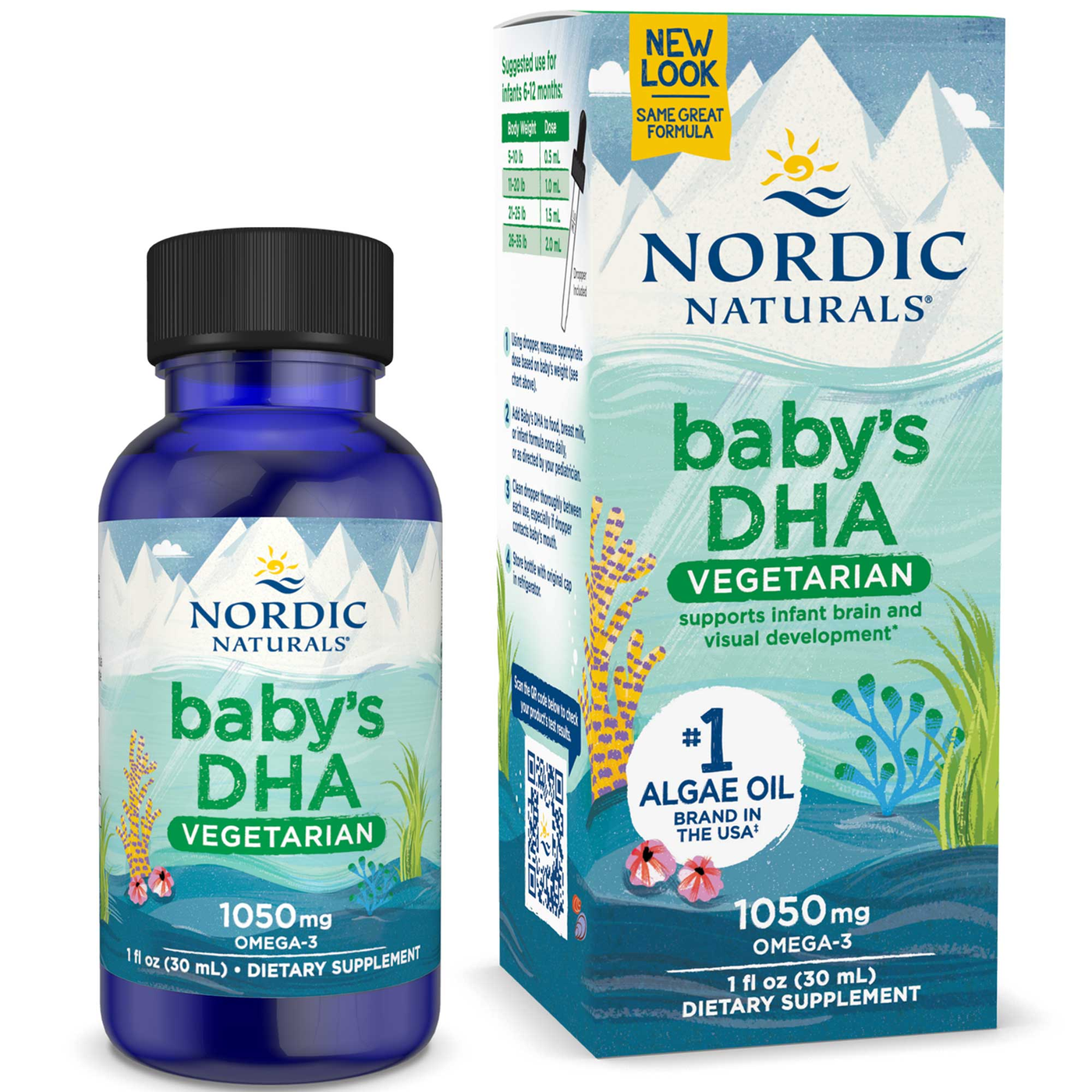 Baby's DHA Vegetarian 1 fl oz Curated Wellness