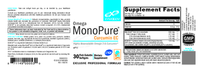 Omega MonoPure Curcumin EC 30 Softgels Curated Wellness