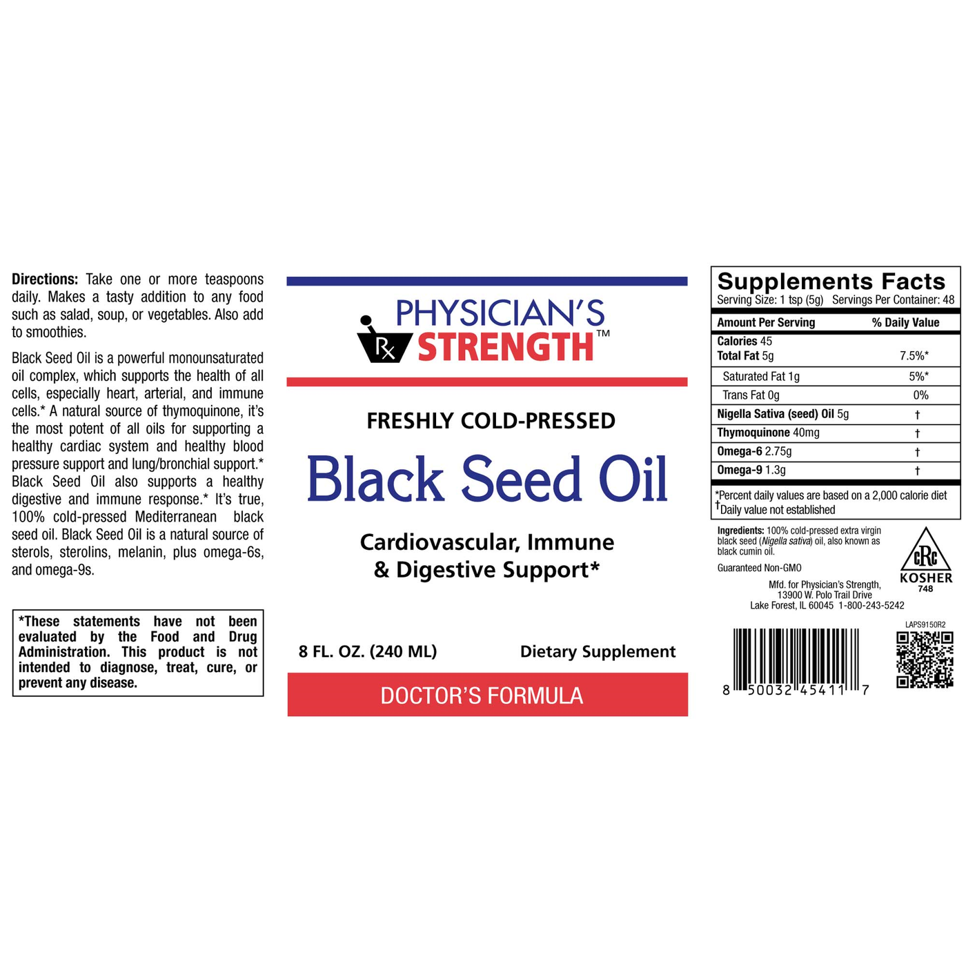 Black Seed Oil 8 fl oz Curated Wellness