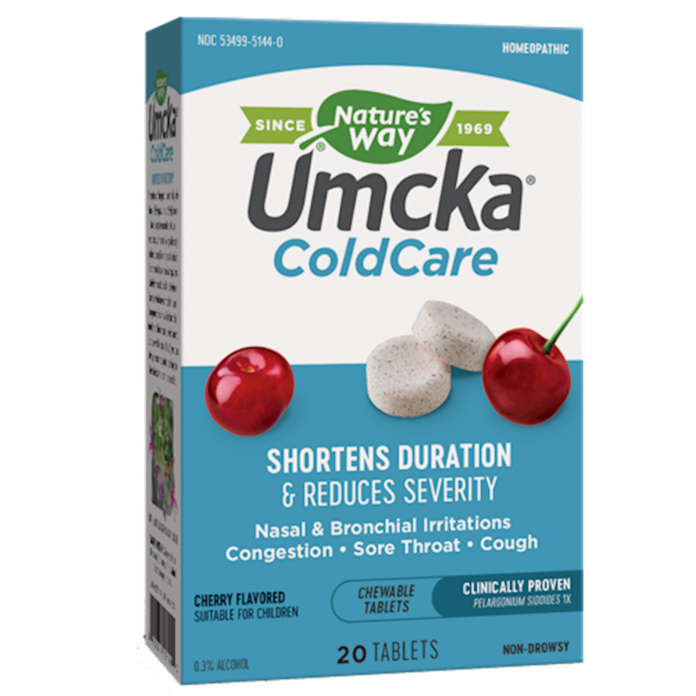 Umcka ColdCare Cherry 20 chew Curated Wellness