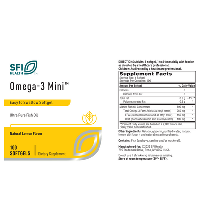 Omega-3 Mini Fish Oil 100 gels