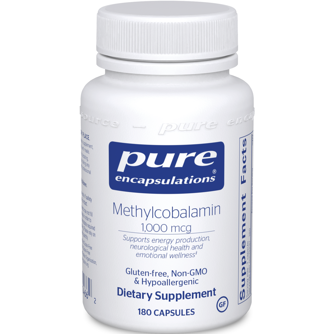 Methylcobalamin 1000 mcg 180 vcaps Curated Wellness