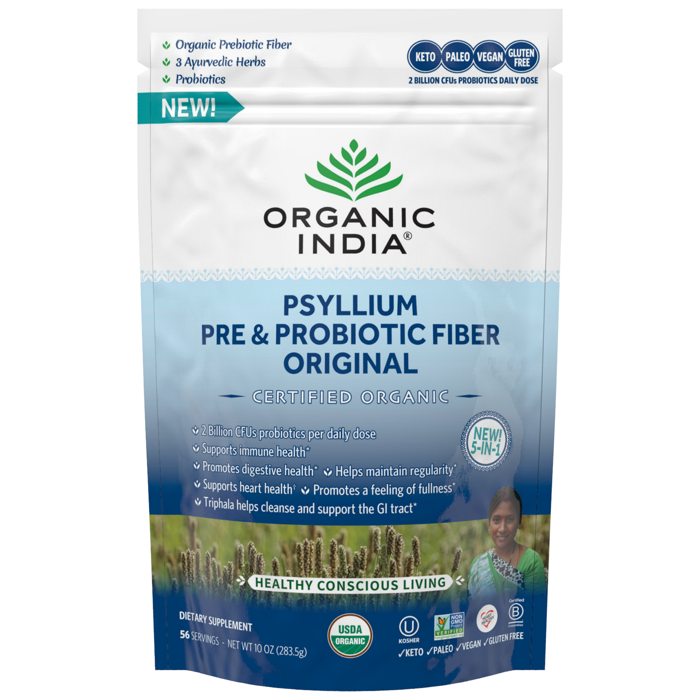 Psyllium Pre & Pro Fiber Org  Curated Wellness