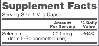 Selenium 200 mcg 90 vcaps Curated Wellness