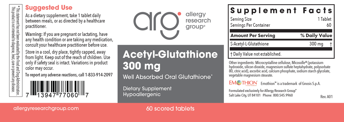 Acetyl-Glutathione 300 mg  Curated Wellness