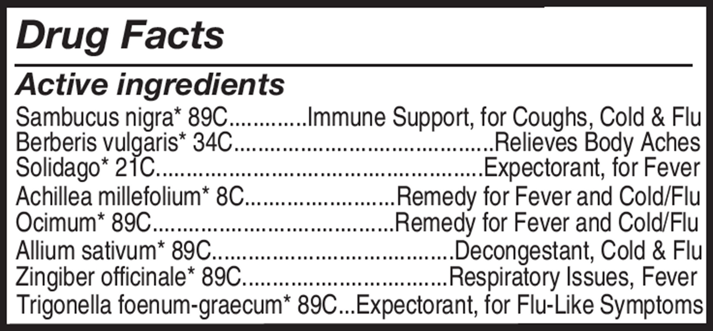 Cold & Flu Maximum Strength Org .34 oz Curated Wellness