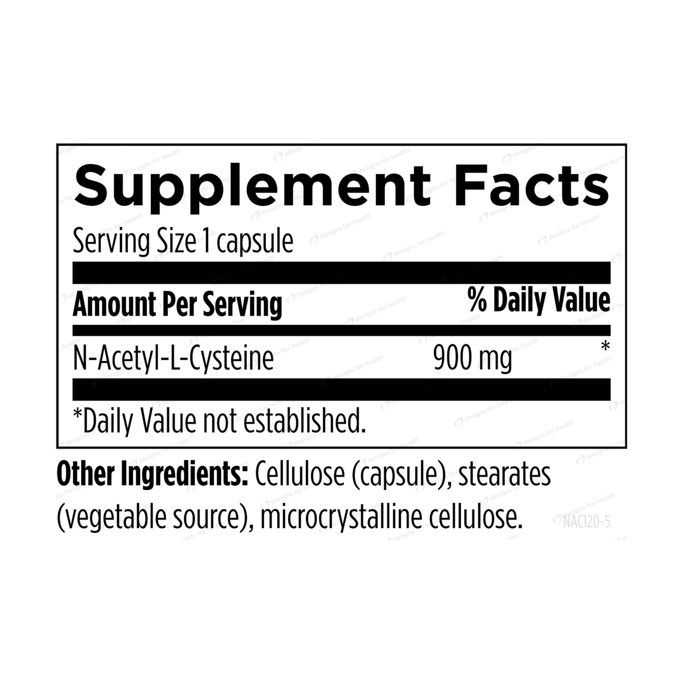 N-Acetyl-L-Cysteine 900 mg 120 vcaps Curated Wellness