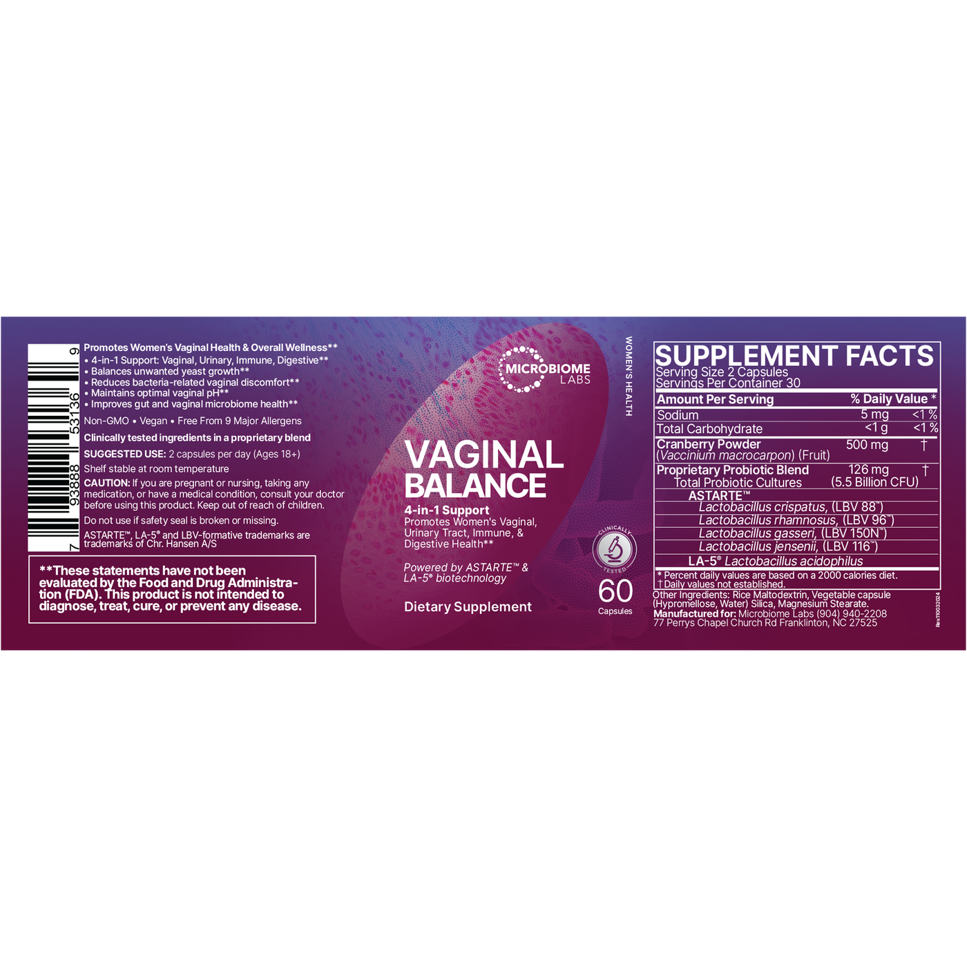 Vaginal Balance 60c Curated Wellness