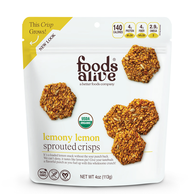 Lemony Lemon Sprouted Crisps  Curated Wellness