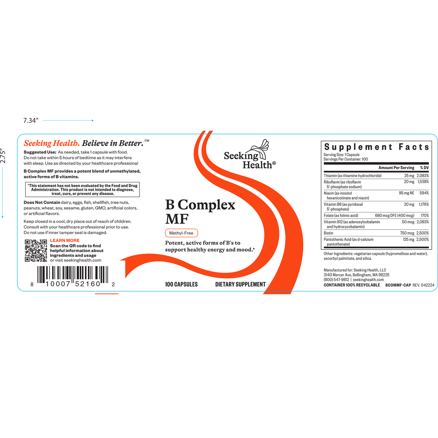 B Complex Plus Methyl-Free  Curated Wellness