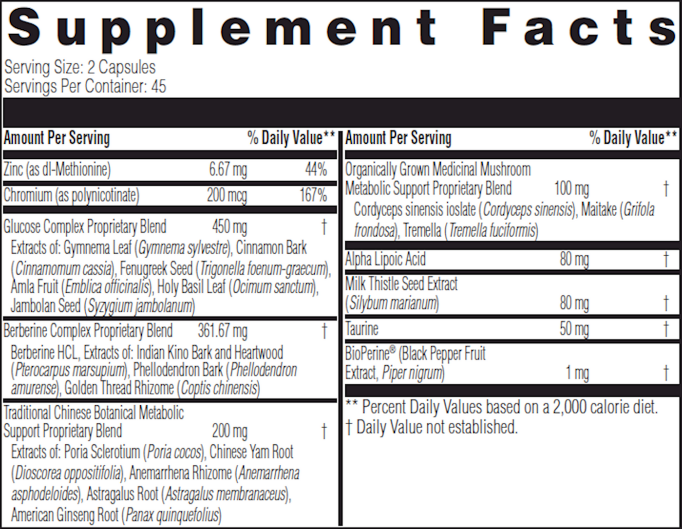 Advanced Glucose Support 90 vegcaps Curated Wellness